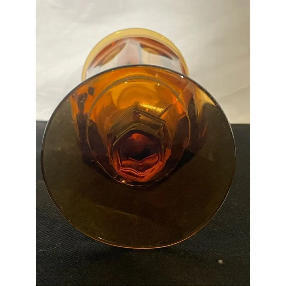 Old Williamsburg Amber ice tea glass by IMPERIAL GLASS-OHIO